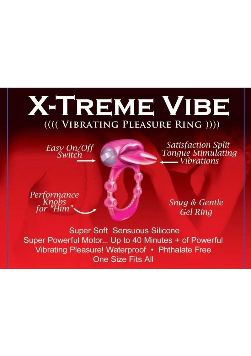 Forked Tongue Vibrating Silicone Cock Ring Waterproof - Image 4