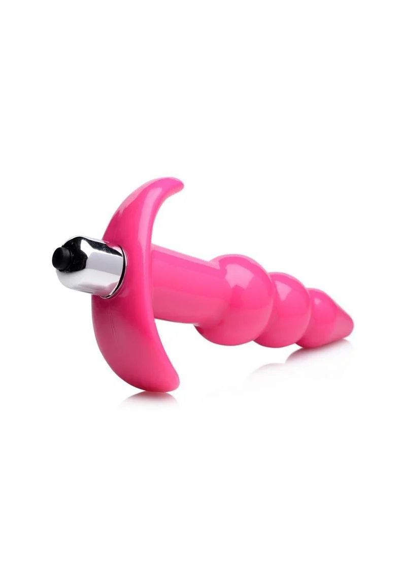 Frisky Bubbling Pink Ribbed Anal Plug - Image 3
