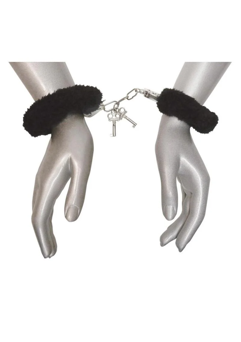 Frisky Caught In Candy Black Furry Cuffs - Image 3