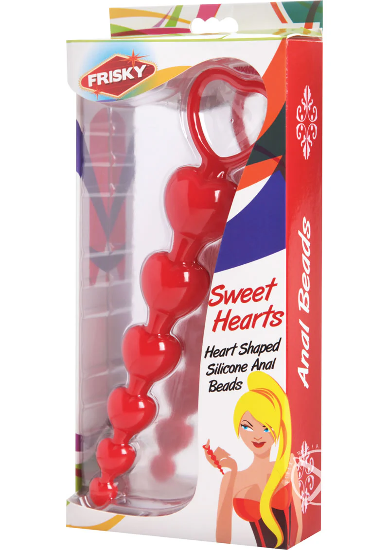 Frisky Sweet Heart Silicone Anal Beads - Image 2