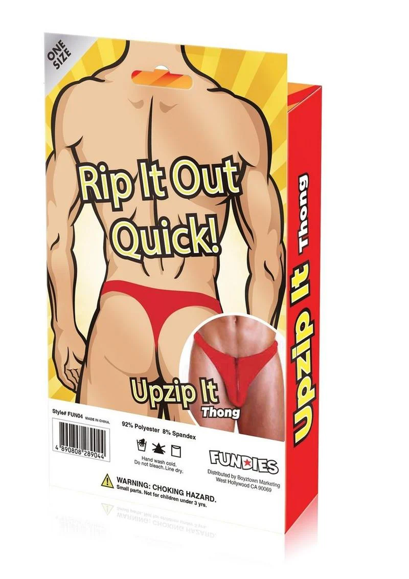 Fundies Unzip It Thong with Rose Petals - Image 4