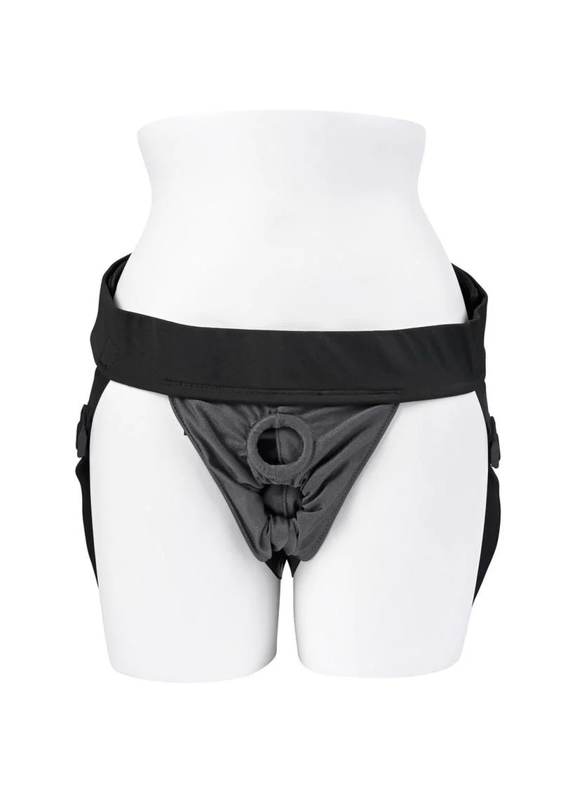 Gender X Double Rider Harness with Vibrating Ring - Image 3