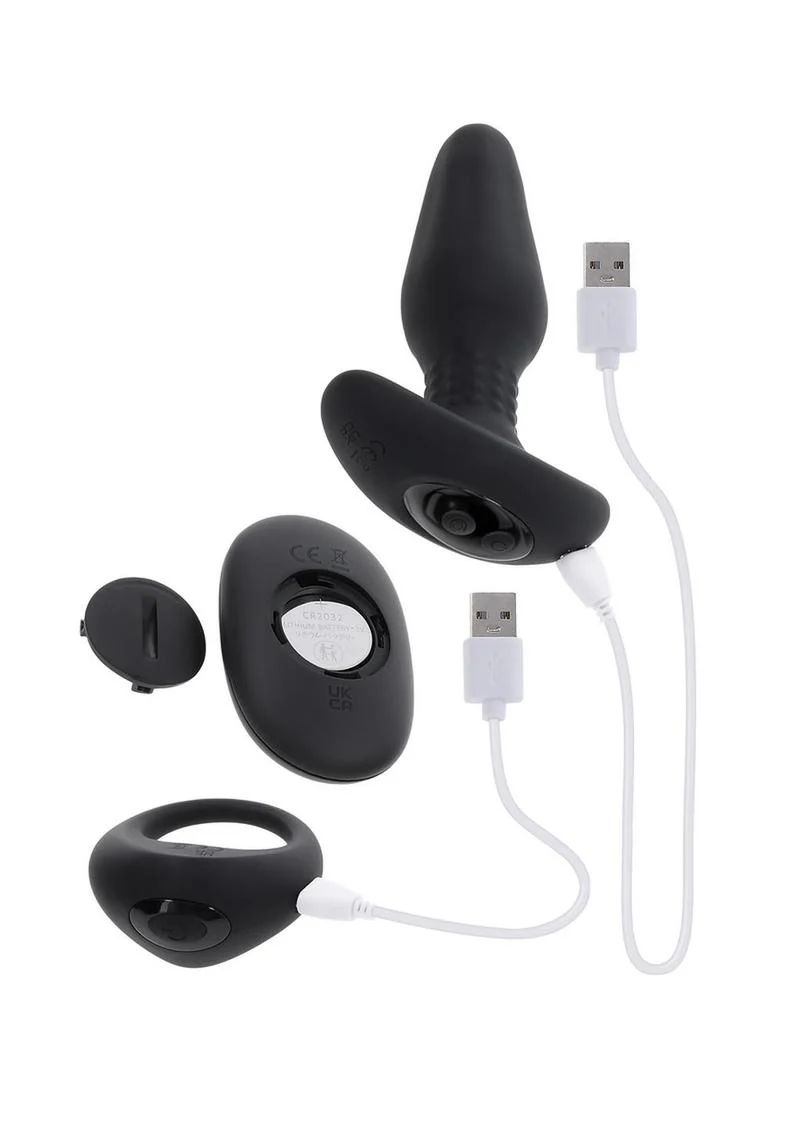 Gender X Teamwork Rechargeable Silicone Anal Plug with Remote - Image 4