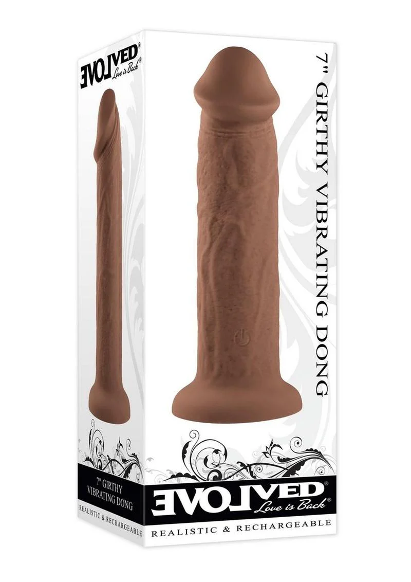 Girthy Vibrating Rechargeable Silicone Dildo - Image 3