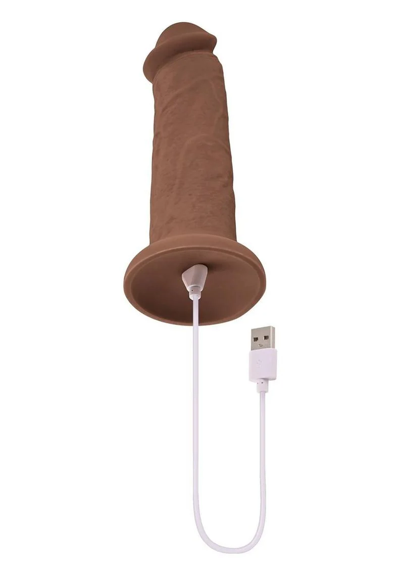 Girthy Vibrating Rechargeable Silicone Dildo - Image 5