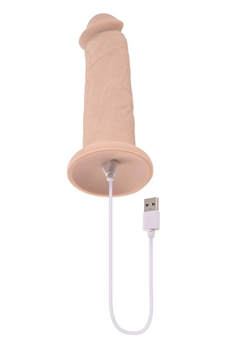 Girthy Vibrating Rechargeable Silicone Dildo - Image 8