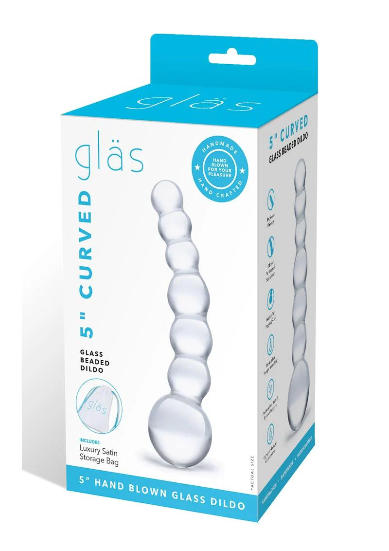 Glas Curved Beaded Glass Dildo - Image 2