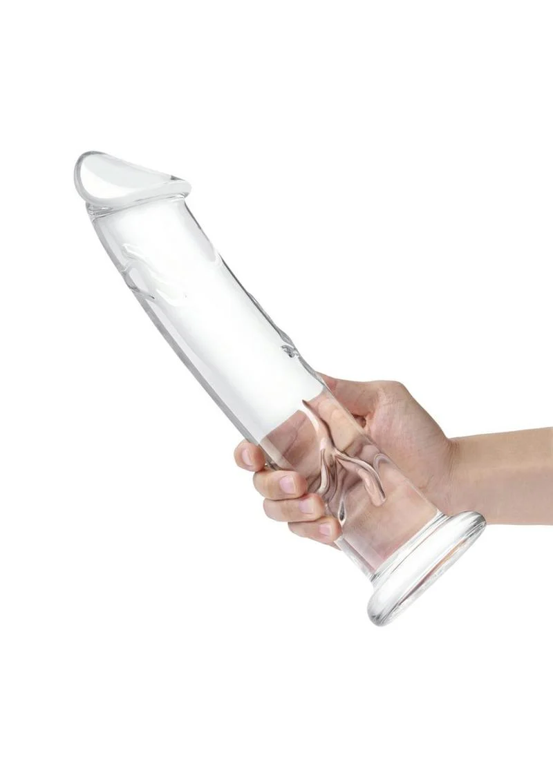 Glas Dildo Glass with Veins and Flat Base - Image 8