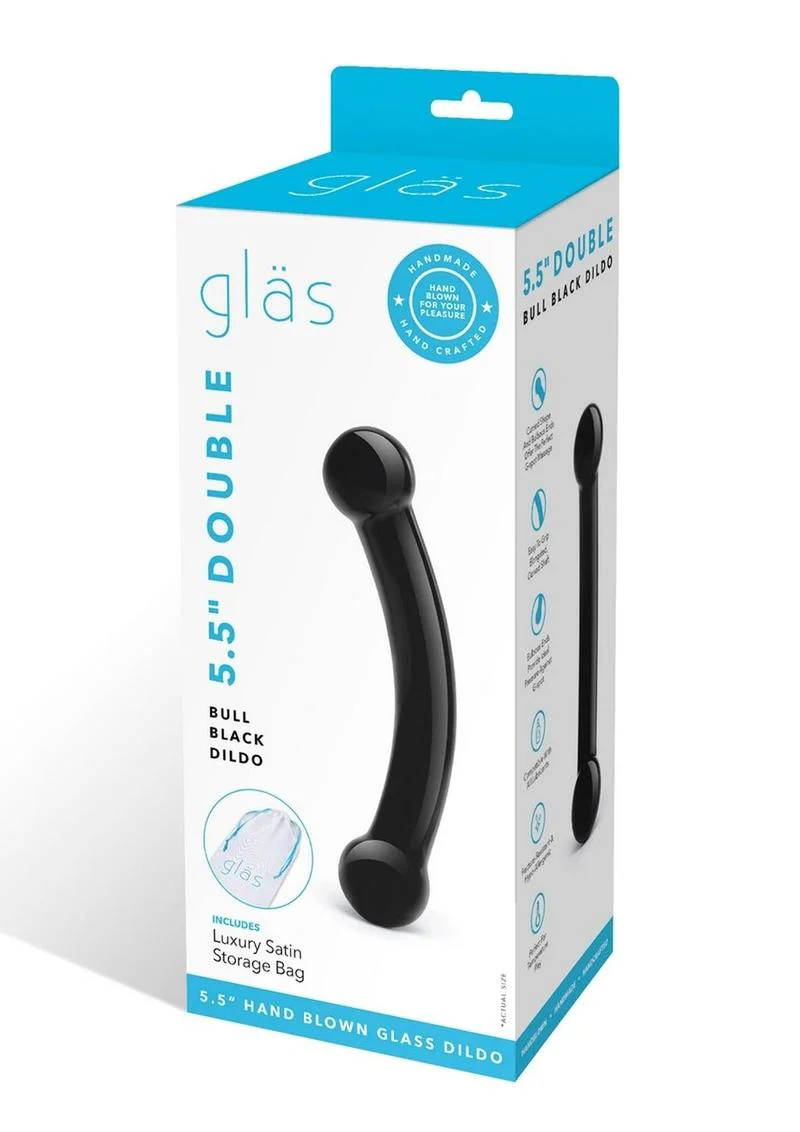 Glas Double Bull Black Dildo - Image 2