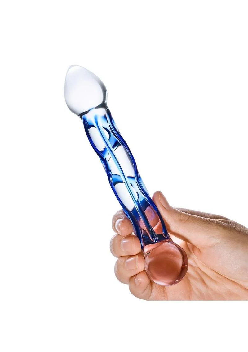 Glas Full Tip Glass Textured Dildo - Image 4