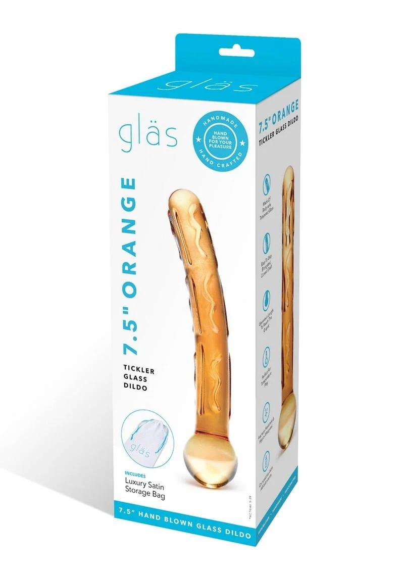 Glas Orange Tickler Glass Dildo - Image 2