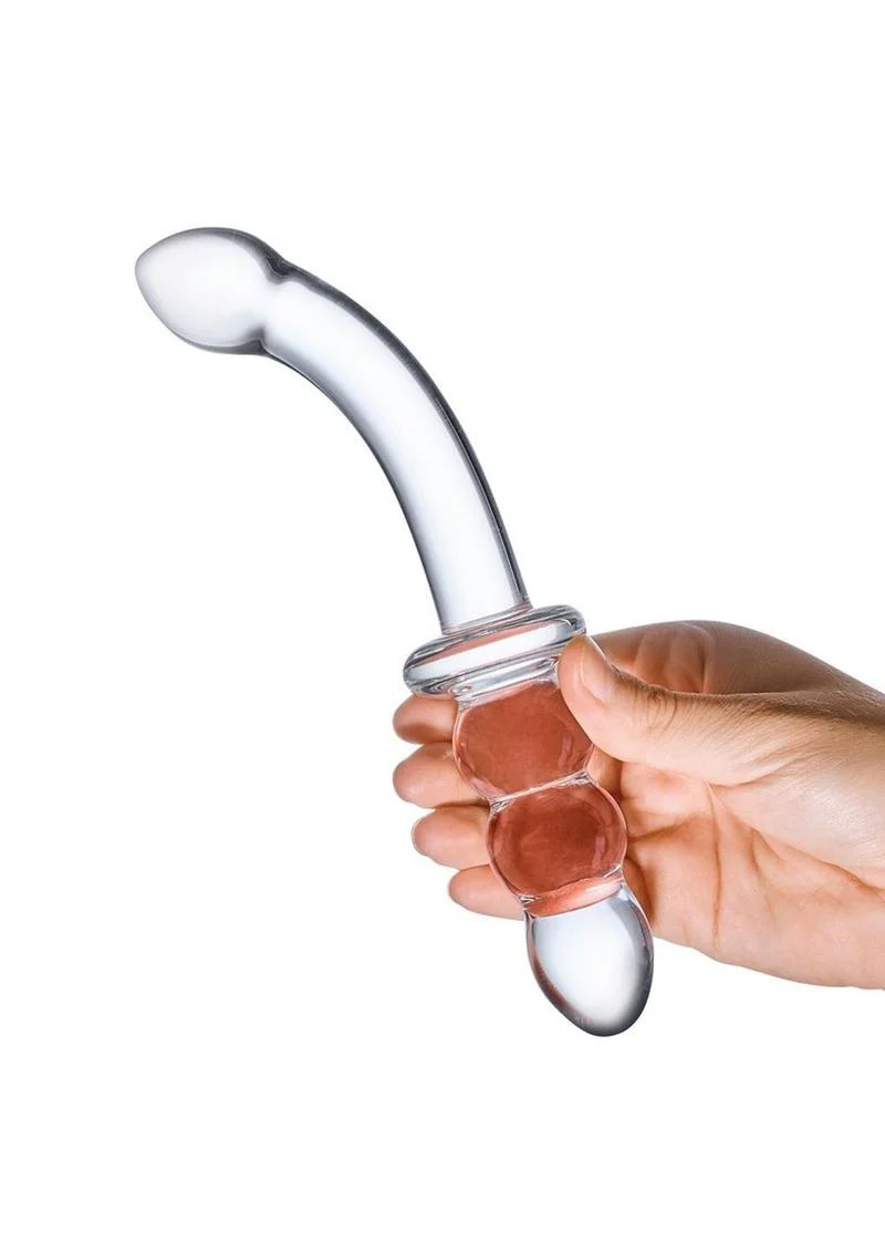 Glas Ribbed G-Spot Glass Dildo - Image 4