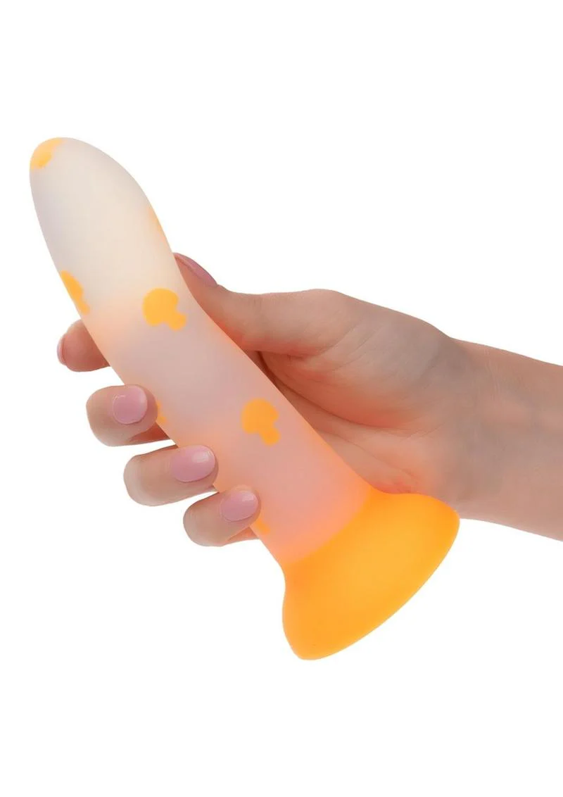 Glow Stick Mushroom Silicone Glow In The Dark Dildo with Suction Base - Image 4