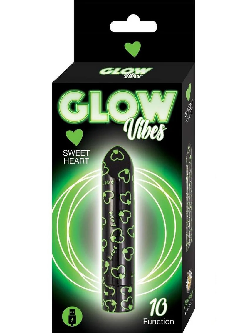 Glow Vibes Sweet Heart Rechargeable Glow In The Dark Bullet - Image 2