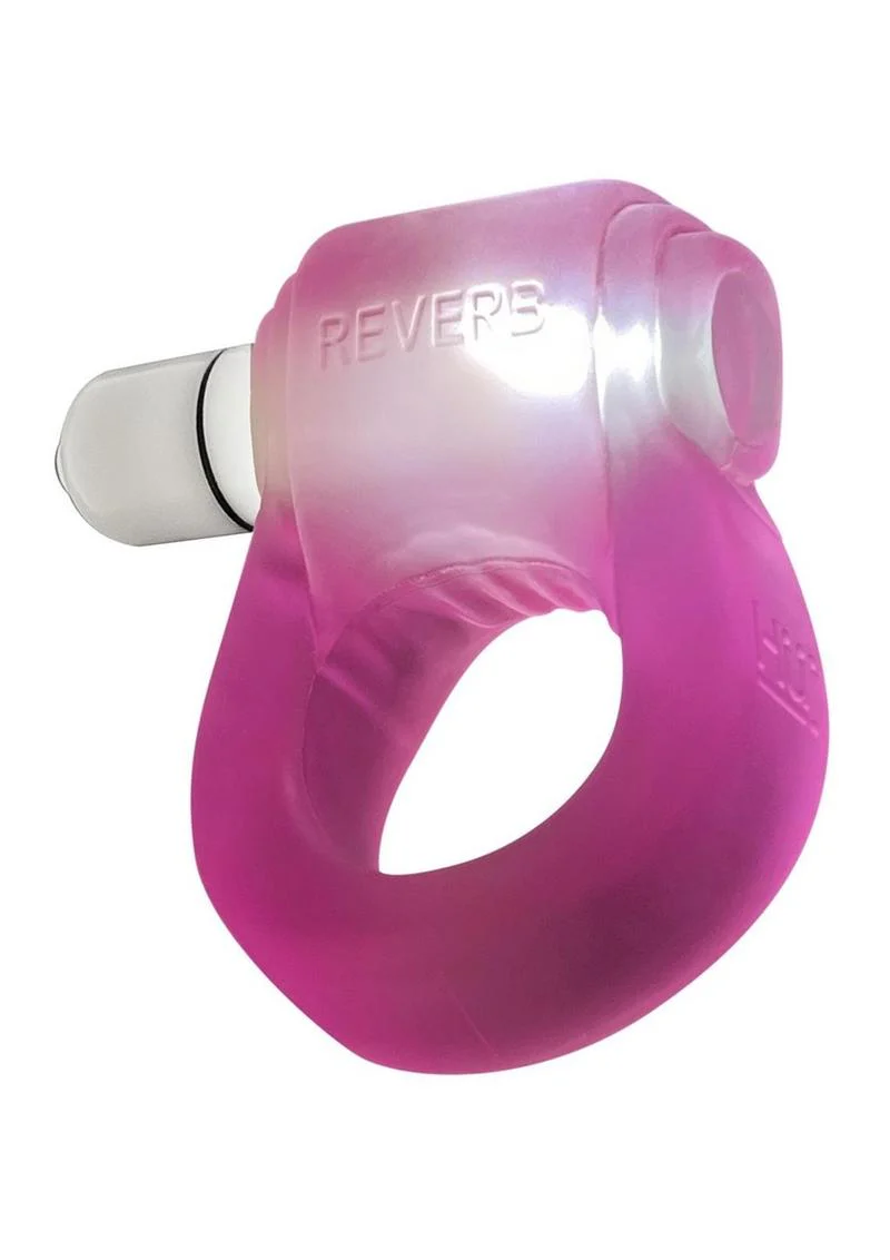 Glowdick Silicone Cockring with Led - Pink Ice - Image 3