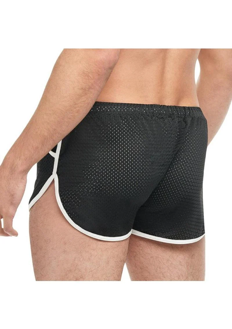 Goal Line Side Split Mesh Booty Shorts - Image 10