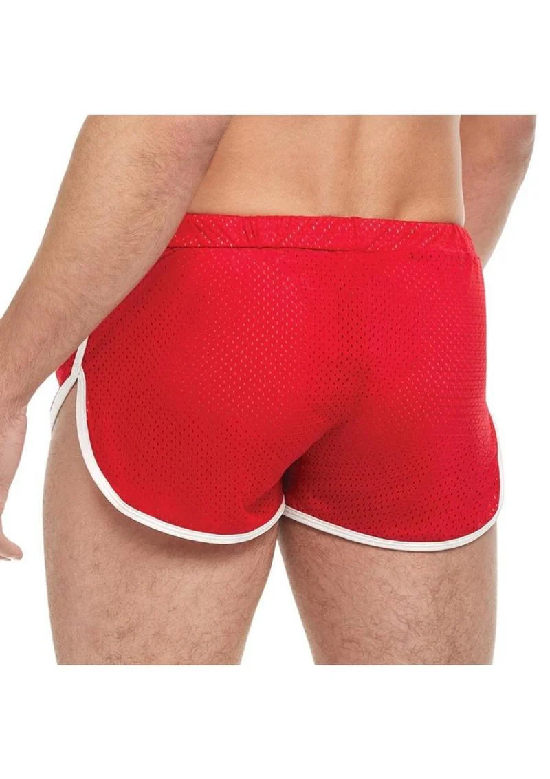 Goal Line Side Split Mesh Booty Shorts - Image 16