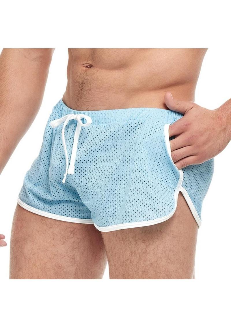 Goal Line Side Split Mesh Booty Shorts - Image 6