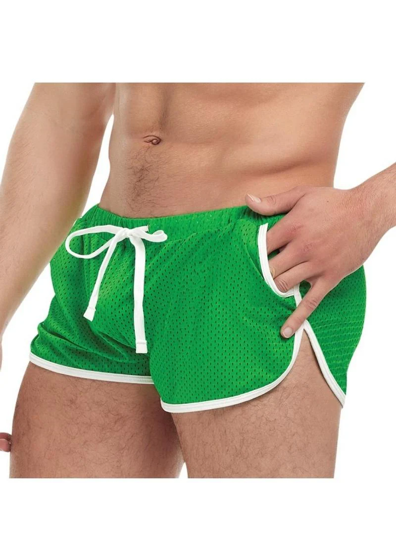 Goal Line Side Split Mesh Booty Shorts - Image 7