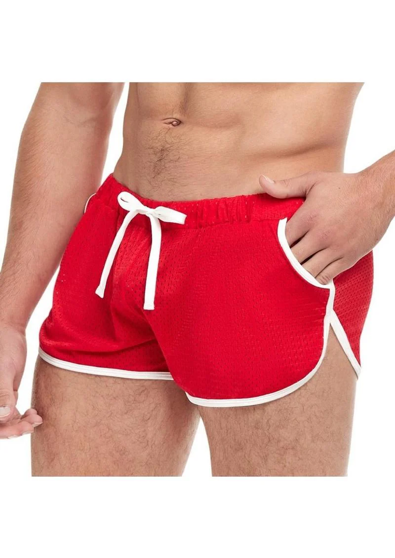 Goal Line Side Split Mesh Booty Shorts - Image 8