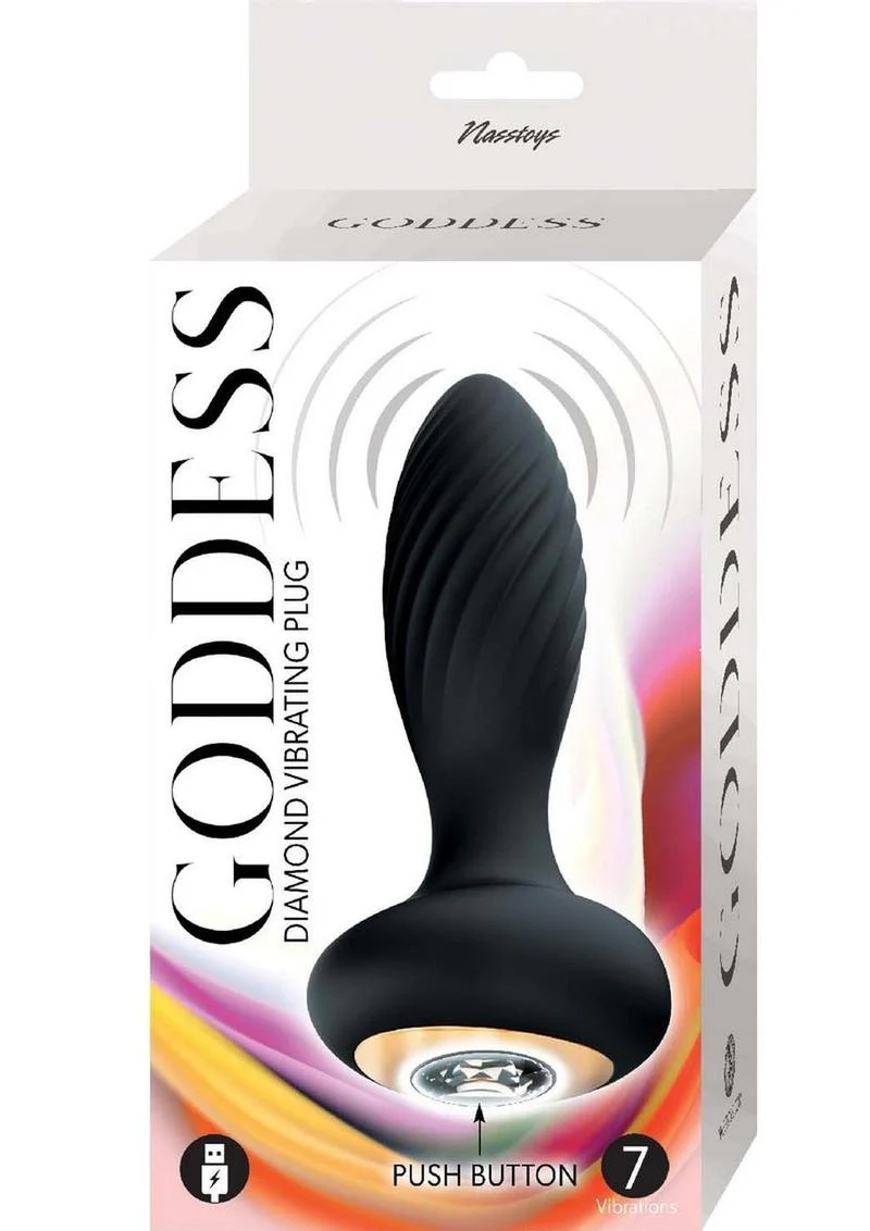 Goddess Diamond Vibrating Rechargeable Silicone Plug - Image 2