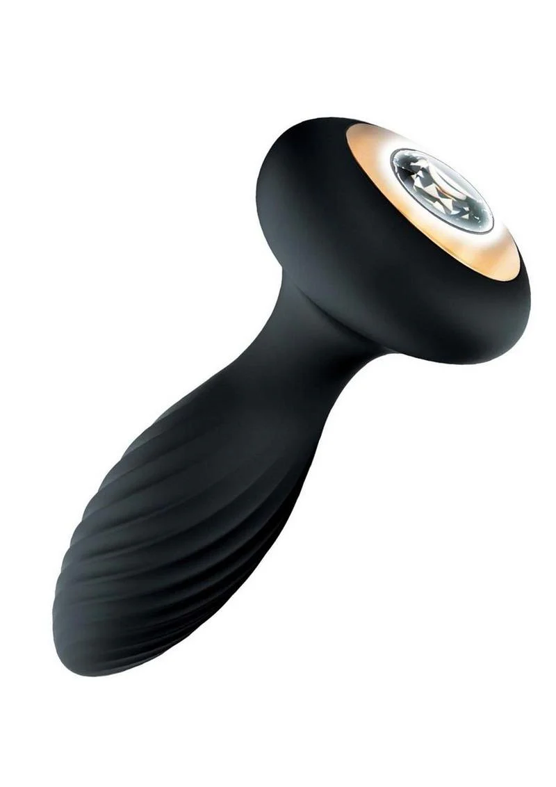 Goddess Diamond Vibrating Rechargeable Silicone Plug - Image 4