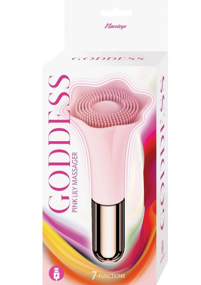 Goddess Pink Lily Rechargeable Silicone Massager - Image 2