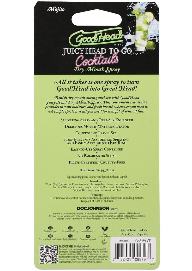 Goodhead Juicy Head Cocktails Dry Mouth Spray To-Go Mojito - Image 4