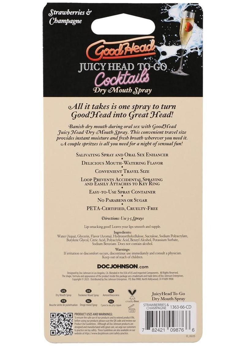 Goodhead Juicy Head Cocktails Dry Mouth Spray To-Go Strawberries and Champagne - Image 4