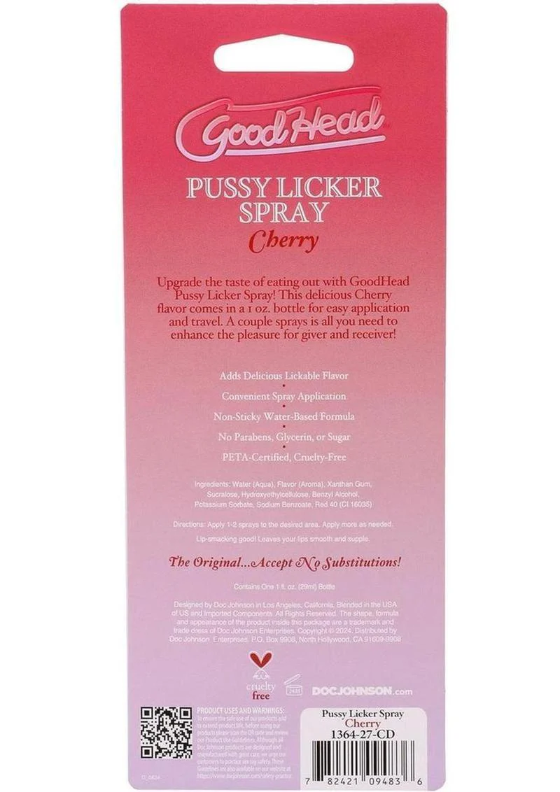 Goodhead Pussy Licker Spray - Cherry - Image 4
