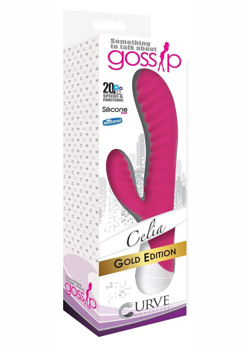 Gossip Celia 20x Ribbed Silicone Rabbit Vibrator - Image 5