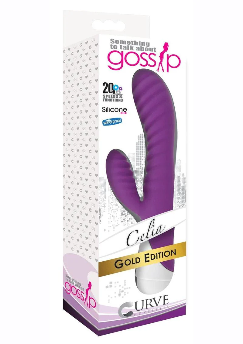 Gossip Celia 20x Ribbed Silicone Rabbit Vibrator - Image 6