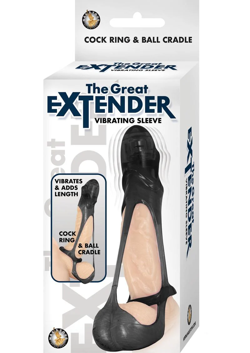 Great Extender Vibrating Sleeve Cock Ring and Ball Cradle - Image 3