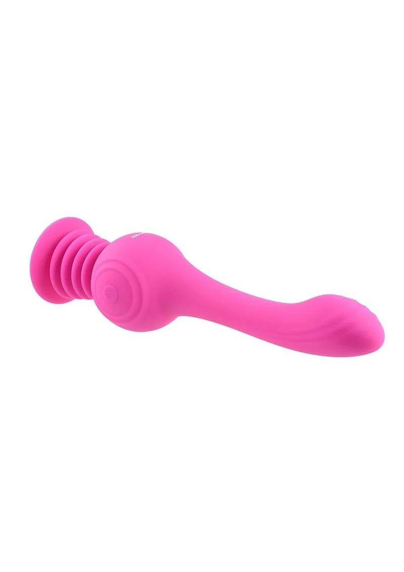 Gyro Vibe Rechargeable Silicone Vibrator with Suction Cup - Image 3