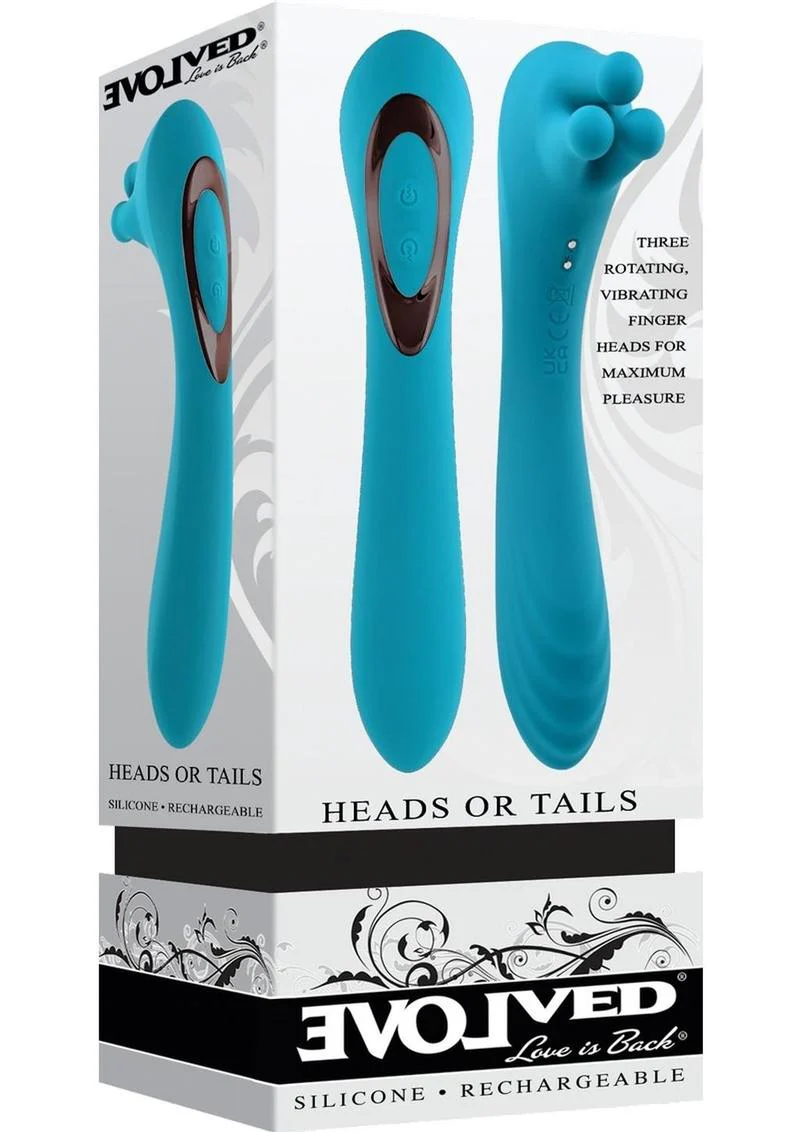 Heads Or Tails Silicone Rechargeable Dual Vibrator - Image 2