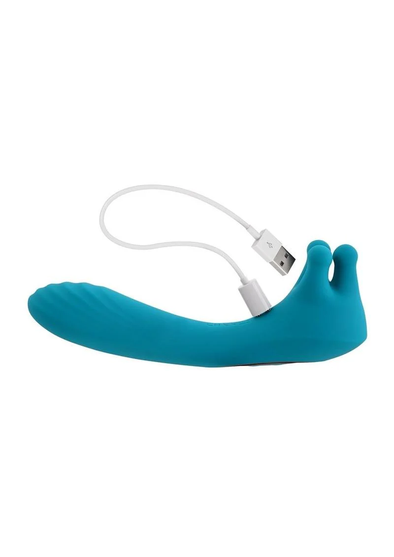 Heads Or Tails Silicone Rechargeable Dual Vibrator - Image 4