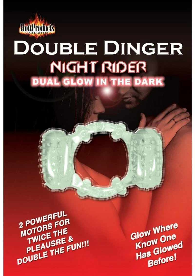 Humm Dinger Night Rider Double Dinger Vibrating Cock Ring - Image 2