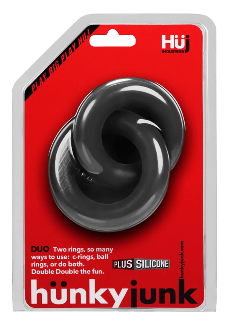 Hunkyjunk Duo Silicone Double Cock Ring - Image 2