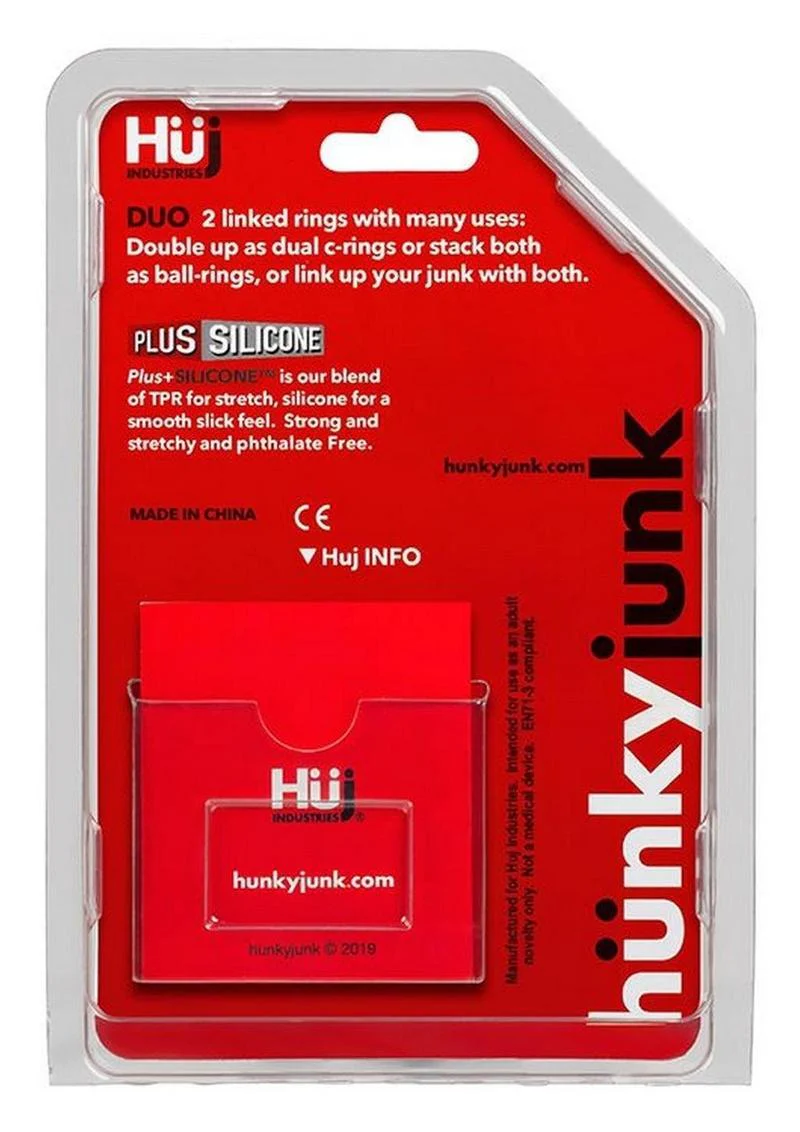 Hunkyjunk Duo Silicone Double Cock Ring - Image 4