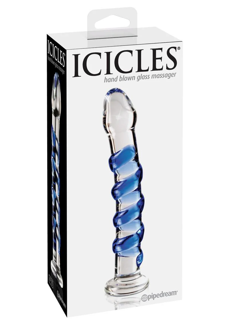 Icicles No. 5 Textured Glass Dildo - Image 3