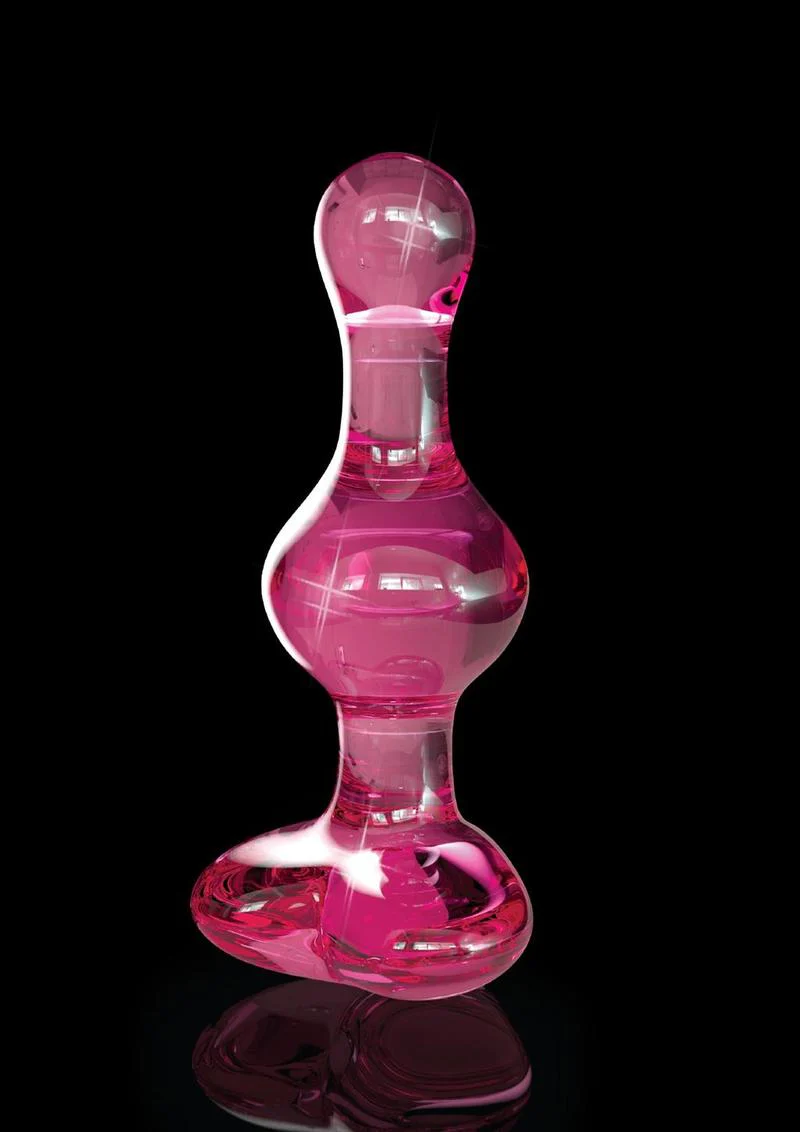 Icicles No 75 Beaded Heart Shaped Glass Anal Plug - Image 2