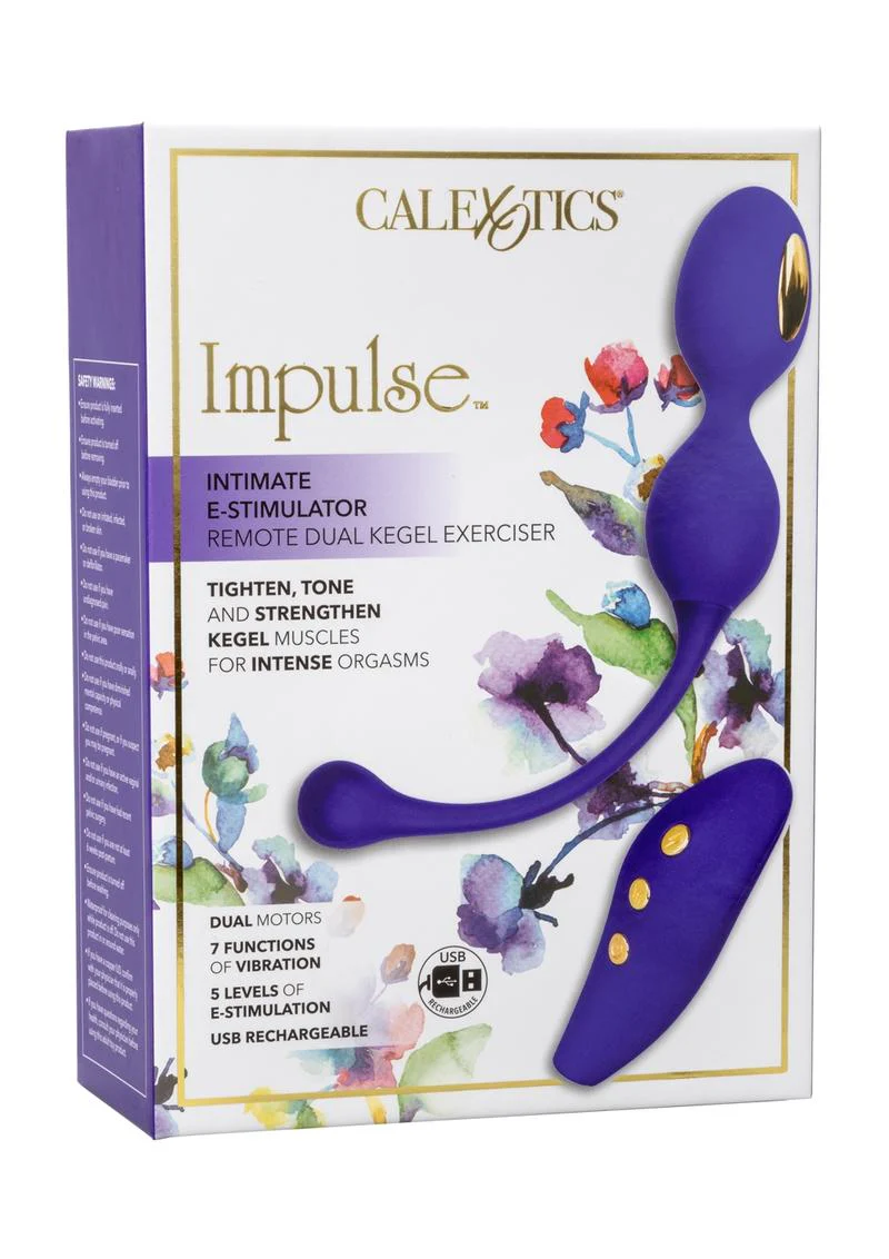 Impulse Intimate E-Stimulator Silicone Rechargeable Dual Kegel Balls with Remote Control - Image 2