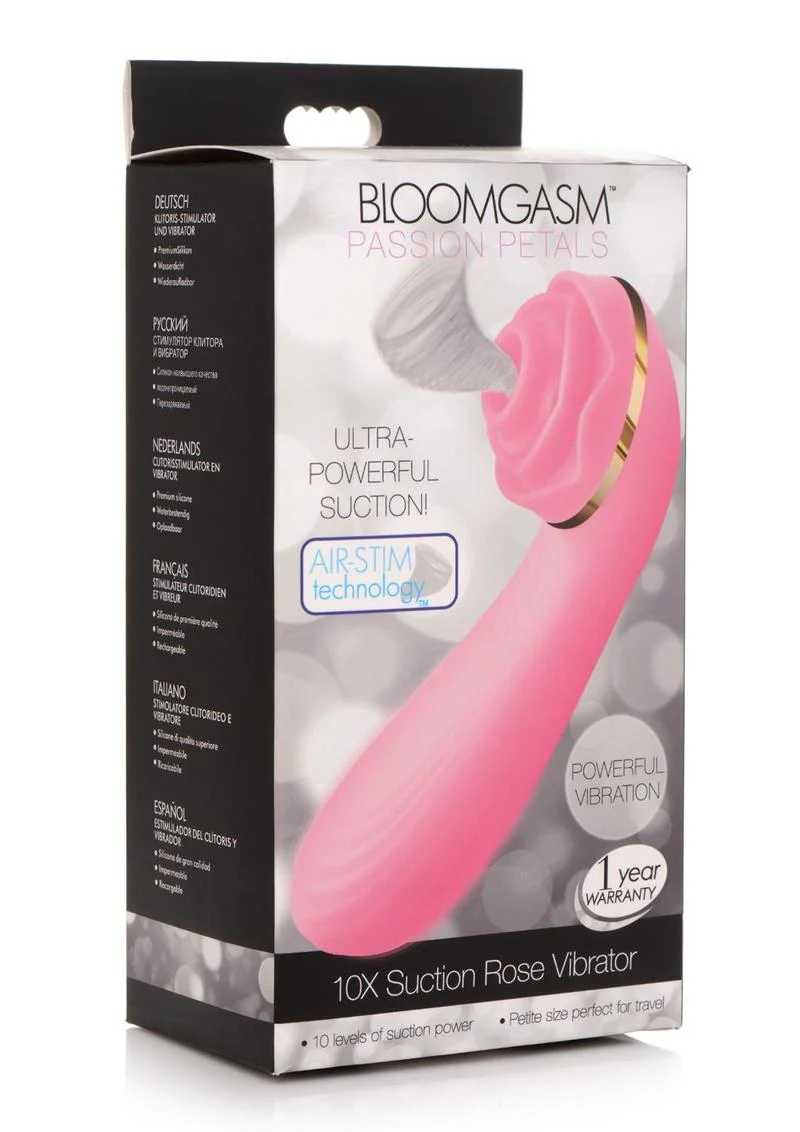 Inmi Bloomgasm Passion Petals 10x Rechargeable Silicone Rose Clitoral Stimulator - Image 3
