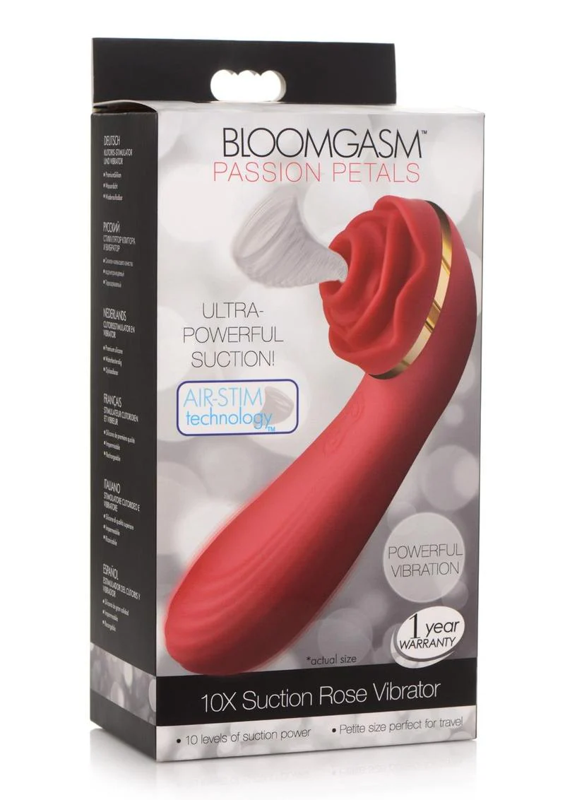 Inmi Bloomgasm Passion Petals 10x Rechargeable Silicone Rose Clitoral Stimulator - Image 5