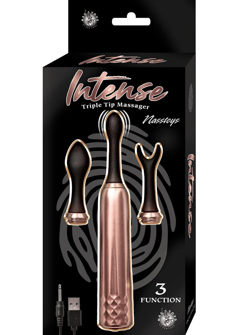 Intense Triple Tip Massager Silicone Rechargeable - Image 2