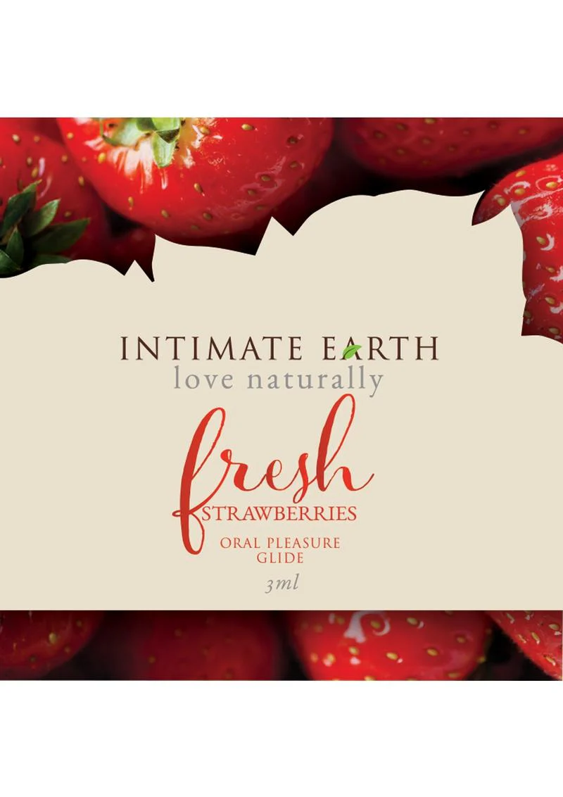 Intimate Earth Natural Flavors Glide Lubricant Fresh Strawberries - Image 2