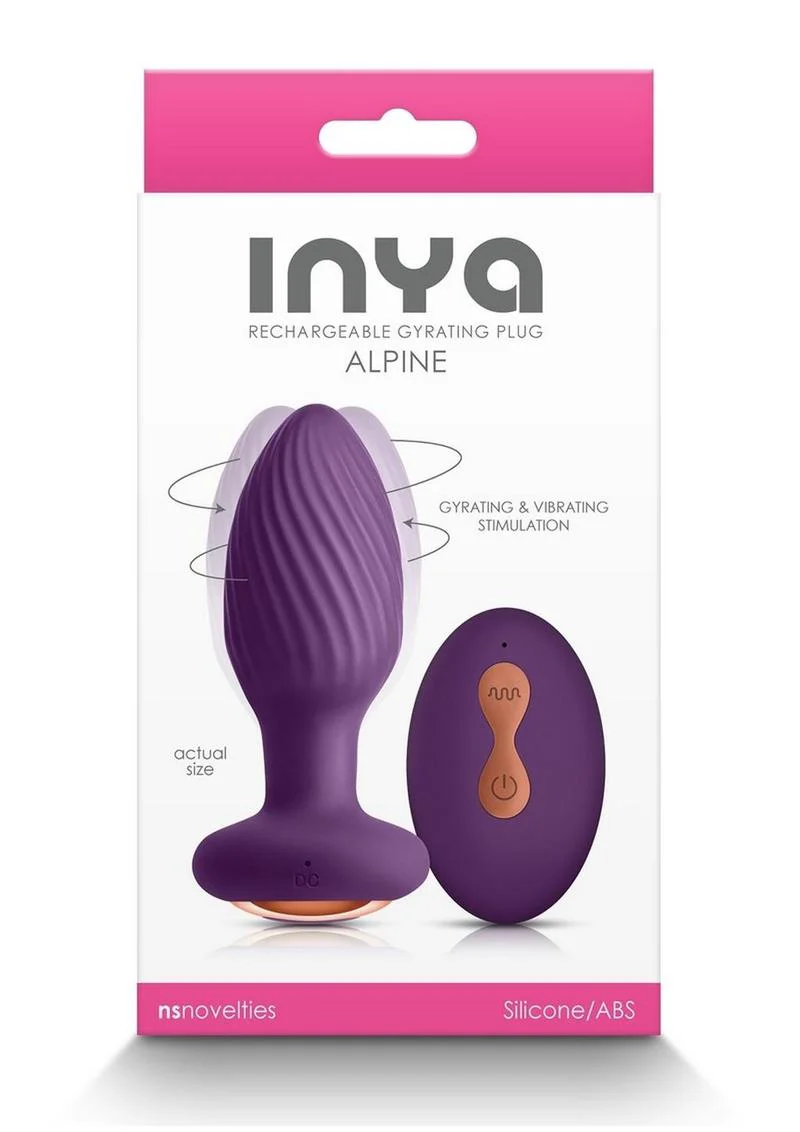Inya Alpine Rechargeable Silicone Anal Plug with Remote Control - Image 3