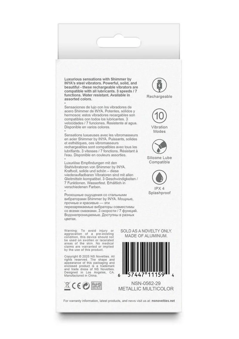Inya Shimmer Rechargeable Steel Vibrator - Image 6