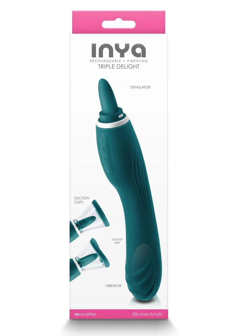 Inya Triple Delight Rechargeable Silicone Vibrator - Image 5