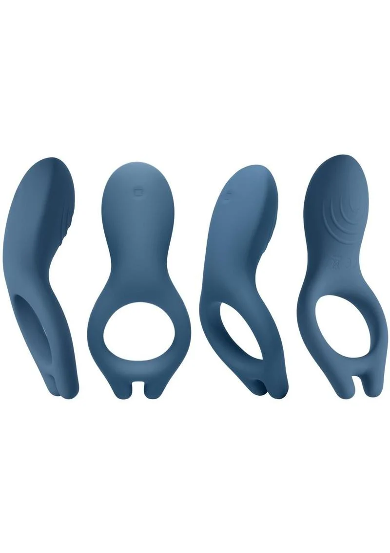 iVibe Select iRing Rechargeable Silicone Vibrating Cock Ring - Marine - Image 3